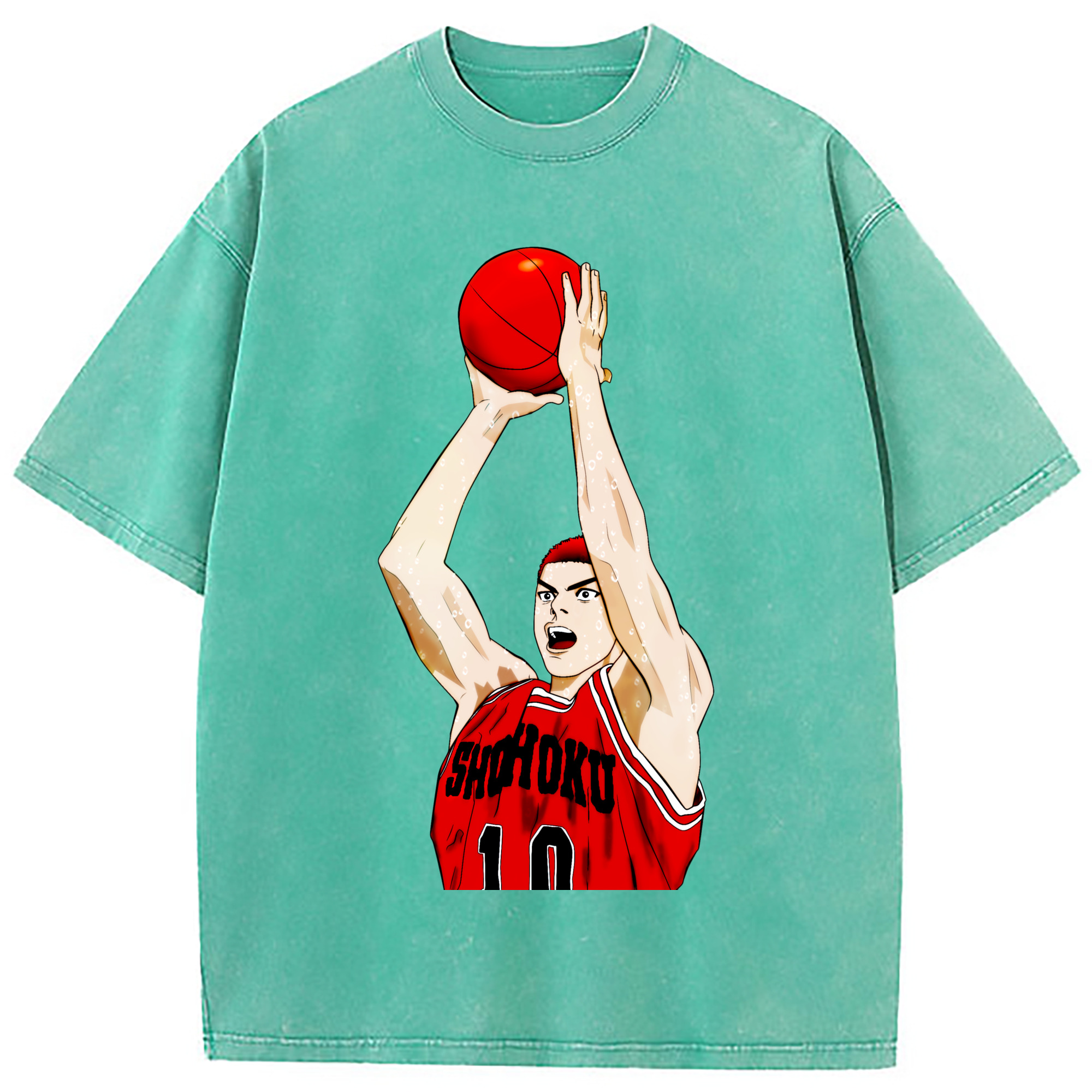 （画像用） SLAM DUNK／スラムダンク 綿100% ヴィンテージ風 半袖Tシャツ（フロントプリント）